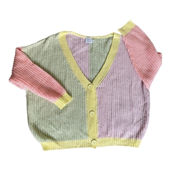 Princess Polly Naomi 90’s Cardigan Sweater | Size M/L | Multi Colored Oversized - Picture 7 of 10